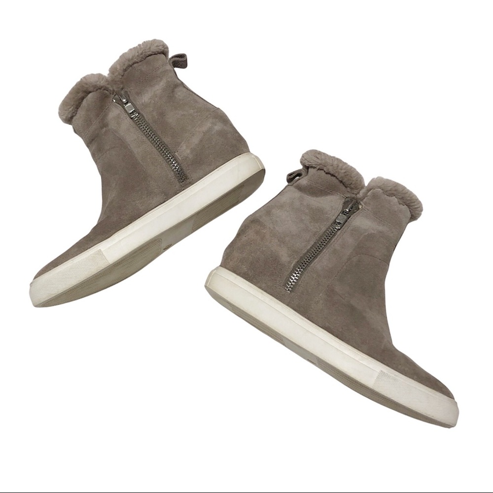 Steve Madden Cacia Leather Hidden Wedge Boots - Picture 9 of 16